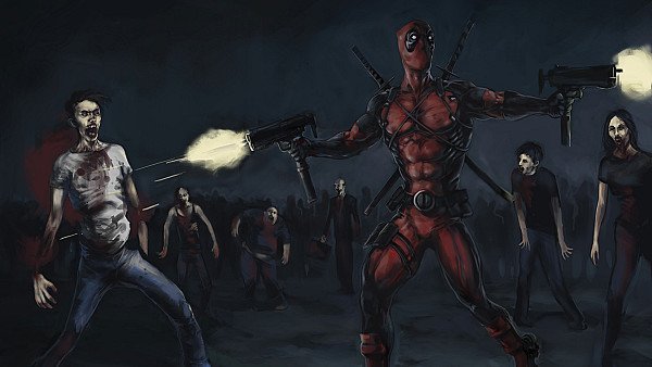 Deadpool Killing Zombies - hdwallpaper4k