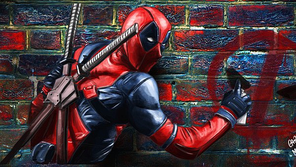 Deadpool Painting On The Wall - hdwallpaper4k