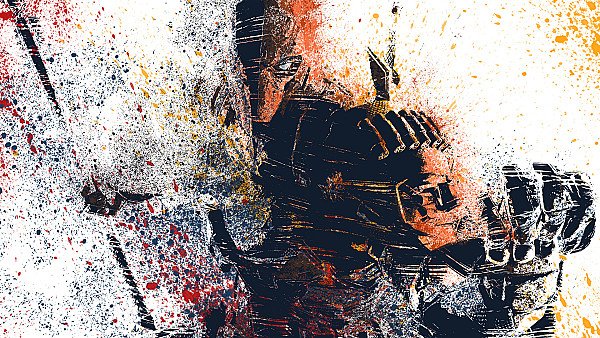 Deathstroke Splat Colours Artwork wallpaper