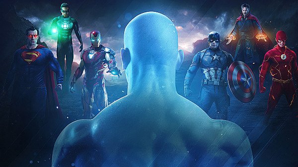 Doctor Manhattan Meets Marvel And Dc - hdwallpaper4k