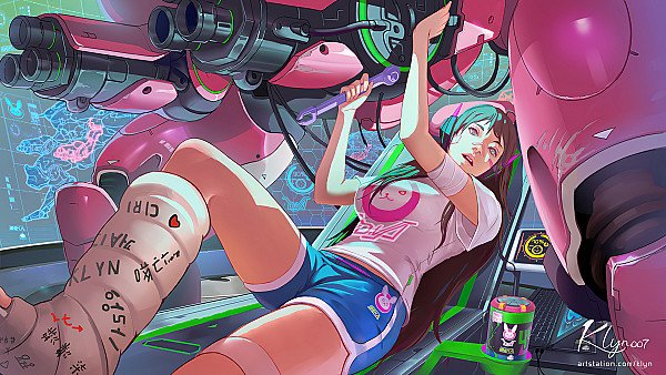 Dva Overwatch Fixing Her Ride 4k - hdwallpaper4k