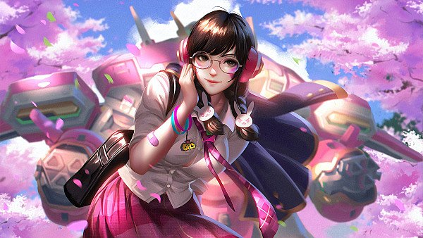 Dva Overwatch School Girl - hdwallpaper4k