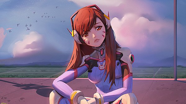 Dva Overwatch Sketch Artwork 4k - hdwallpaper4k