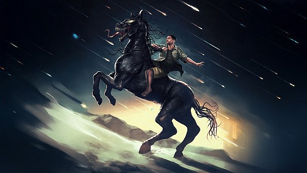 Eddie Brock Bonded A Horse - hdwallpaper4k