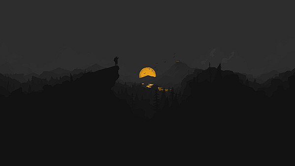 Firewatch Dark Minimal 5k wallpaper