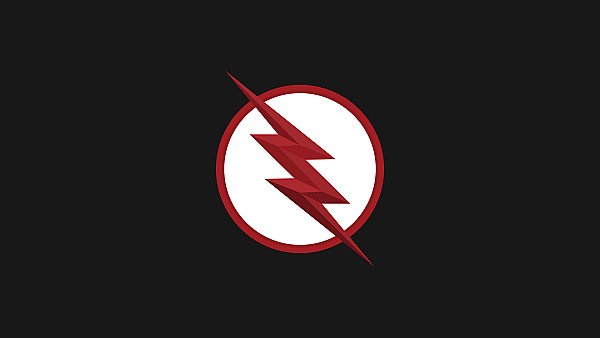 Flash Logo Minimal Black 4k - hdwallpaper4k