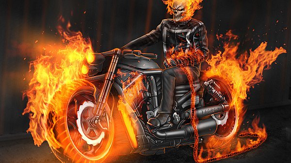 Ghost Rider In Bike - hdwallpaper4k