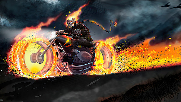 Ghostrider On Bike 5k - hdwallpaper4k