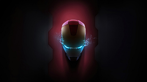 Glowing Gaze Iron Man Minimal 4k - hdwallpaper4k