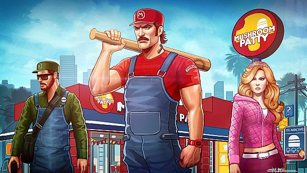 Grand Theft Auto Mushroom Party wallpaper