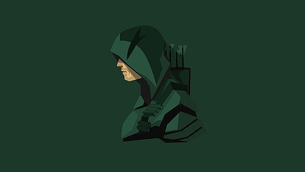 Green Arrow Minimalism 4k wallpaper