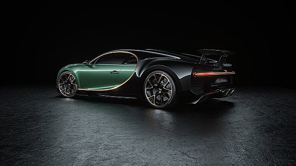 Green Bugatti Chiron Rear - hdwallpaper4k