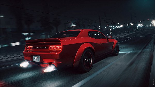 Gta 5 Dodge Challenger 4k wallpaper