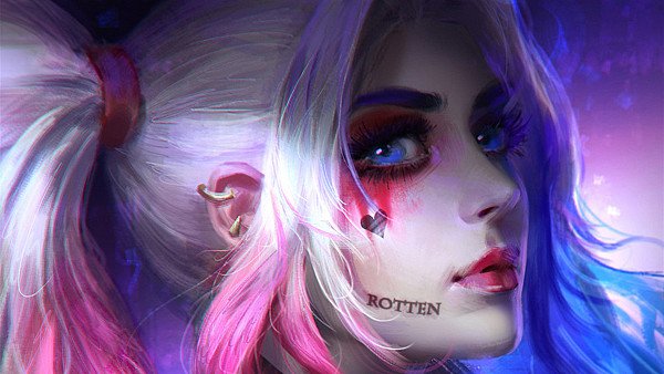 Harley Quinn Digital Illustration - hdwallpaper4k