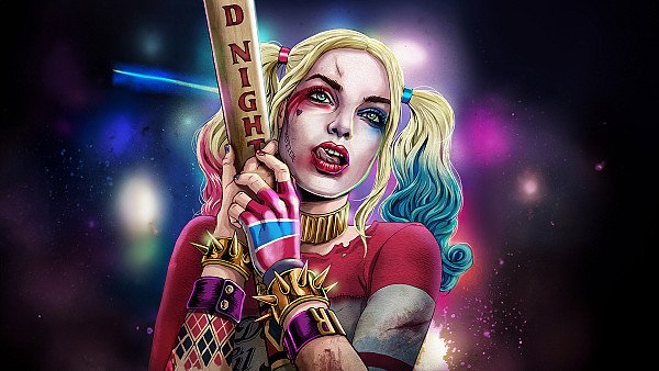 Harley Quinn Fiery Charm - hdwallpaper4k