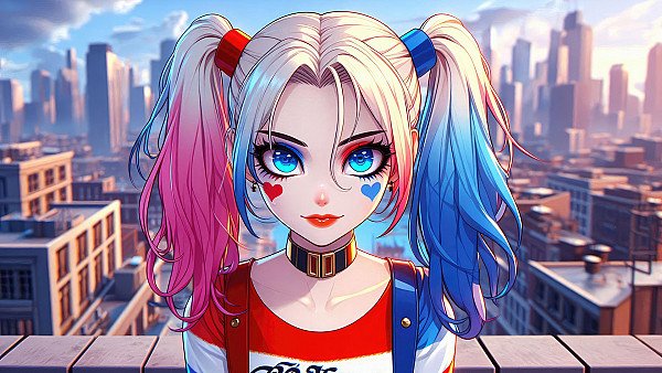 Harley Quinn In Anime World - hdwallpaper4k