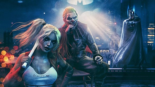 Harley Quinn Joker And Batman 4k - hdwallpaper4k