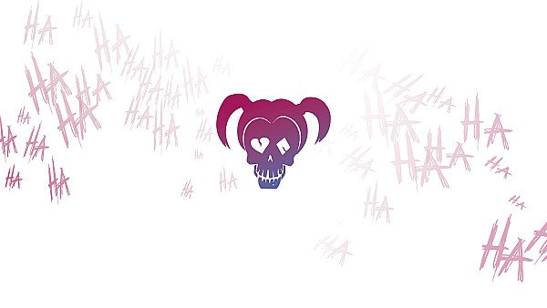 Harley Quinn Logo Minimalism - hdwallpaper4k