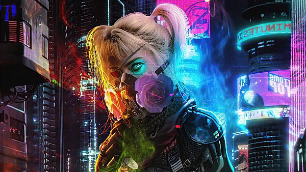 Harley Quinn X Cyberpunk 4k - hdwallpaper4k