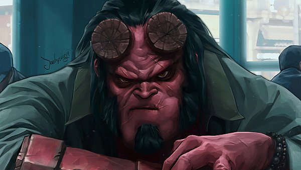 Hellboy Eating wallpaper