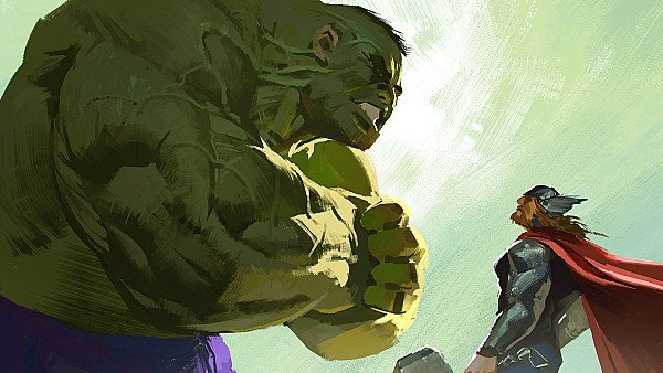 Hulk And Thor Artwork - hdwallpaper4k