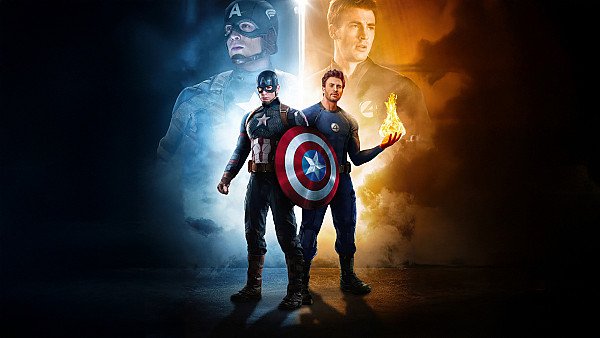 Human Torch X Captain America - hdwallpaper4k