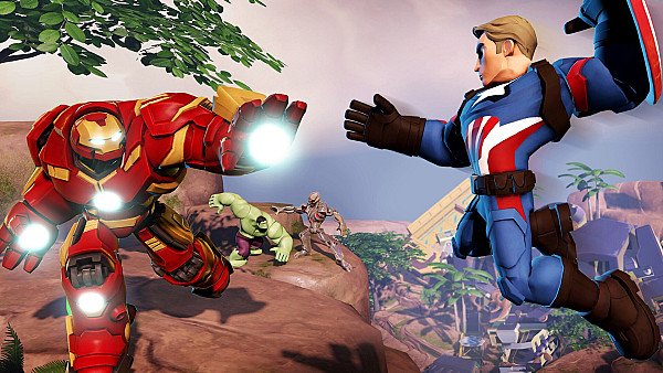 Iron Hulkbuster And Captain America In Marvel Battlegrounds - hdwallpaper4k