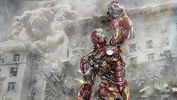 Iron Man Chop Off Ultron Head - hdwallpaper4k