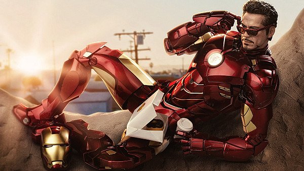 Iron Man Eating Dunkin Donuts With Coffee - hdwallpaper4k