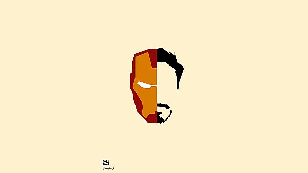 Iron Man Face Minimalism - hdwallpaper4k