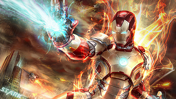 Iron Man Fire Blaster - hdwallpaper4k