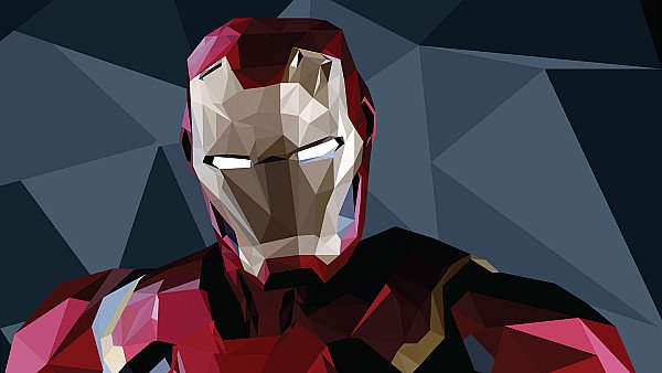 Iron Man Low Poly Arts - hdwallpaper4k