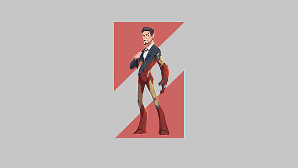 Iron Man Tony Minimalism 4k - hdwallpaper4k