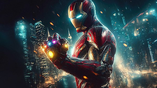 Iron Man Wearing Infinity Gauntlet - hdwallpaper4k