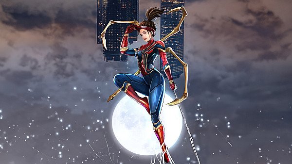 Iron Spider Woman Night Crawl wallpaper