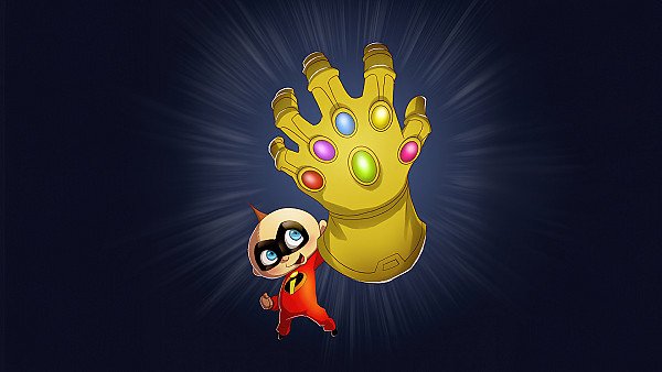 Jack Jack With Infinity Gauntlet - hdwallpaper4k