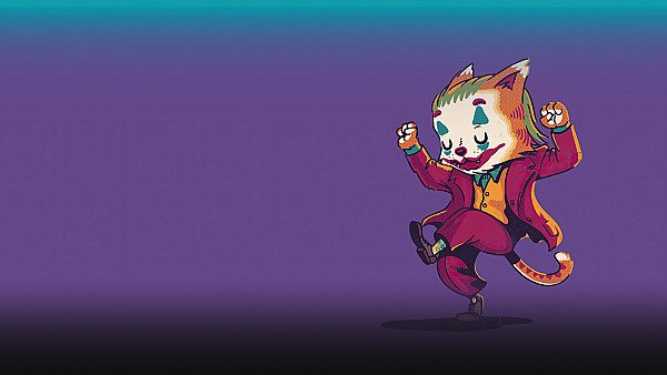 Joker Cat Minimal 4k - hdwallpaper4k