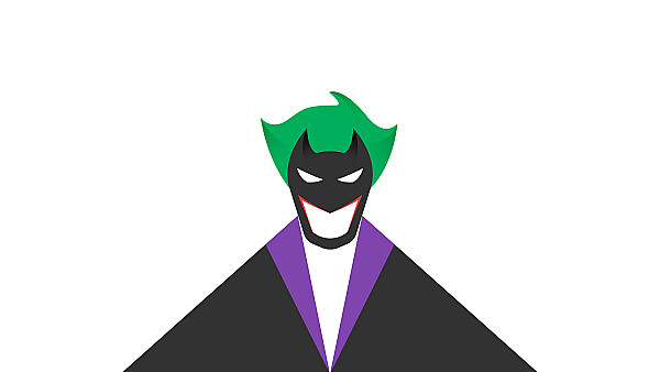 Joker White Minimal 8k - hdwallpaper4k