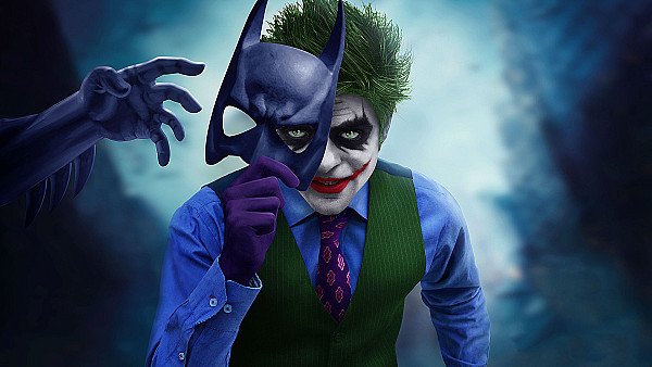 Joker With Batman Mask Off - hdwallpaper4k