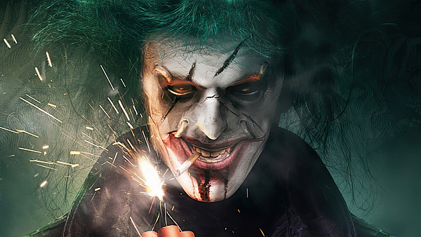 Joker With Fire Bomb - hdwallpaper4k