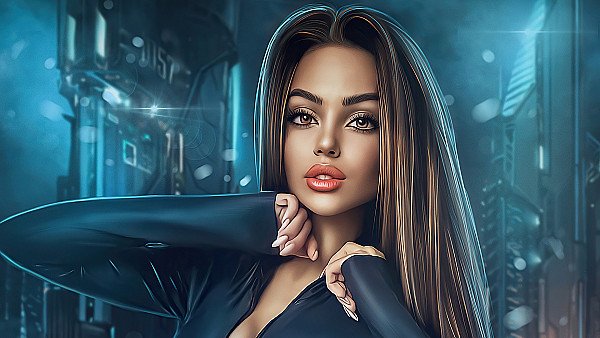 Julia Scifi Girl Long Hair Girl 4k - hdwallpaper4k