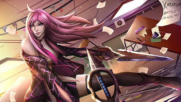 Katarina Battle Academia League Of Legends 4k - hdwallpaper4k