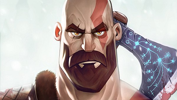 Kratos God Of War Illustration - hdwallpaper4k