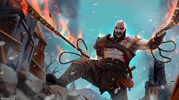 Kratos In God Of War Artwork - hdwallpaper4k