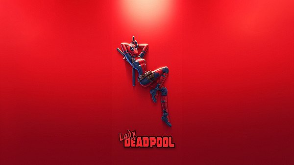 Lady Deadpool Minimal 5k - hdwallpaper4k