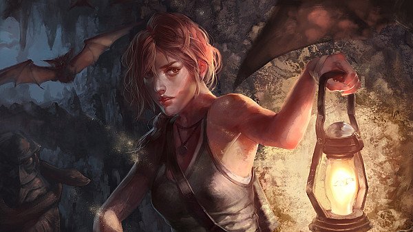 Lara Croft Trapped In Cave 4k wallpaper