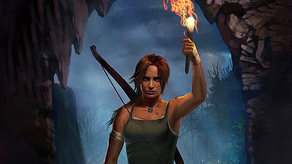 Lara Croft With Flame In Hand - hdwallpaper4k