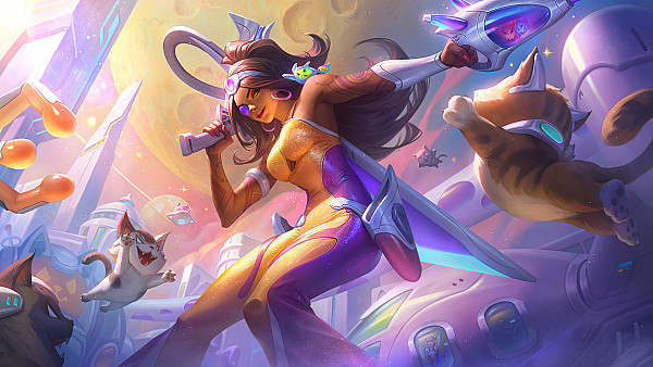 League Of Legends Space Groove Samira 4k - hdwallpaper4k