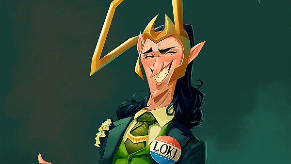 Loki God Of Mischief Cartoon Art 5k wallpaper