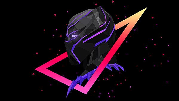 Low Poly Art Black Panther - hdwallpaper4k